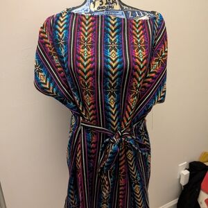 Multicolor Long Sleeve Dress